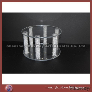 Double Layered Tube Plexiglass Cupcake Stand Holder